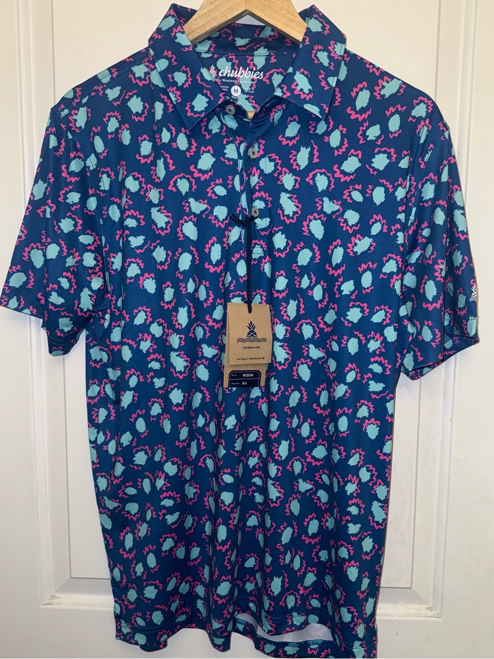 🪲Chubbies “The Doodlebug” Performance Polo in Dark Blue - NWT